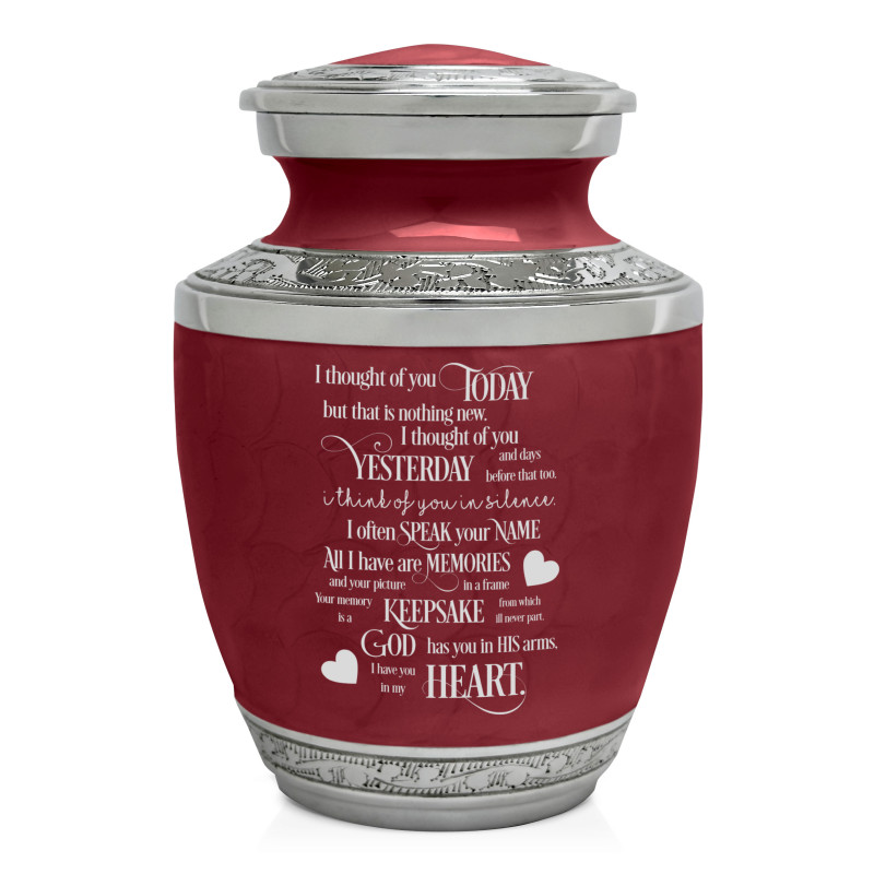 I Thought Of You Today Sharing Urn - Rose Red