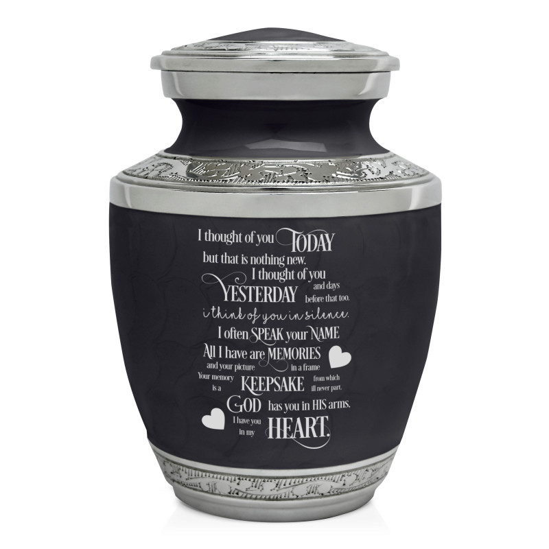 I Thought Of You Today Sharing Urn - Ebony Black