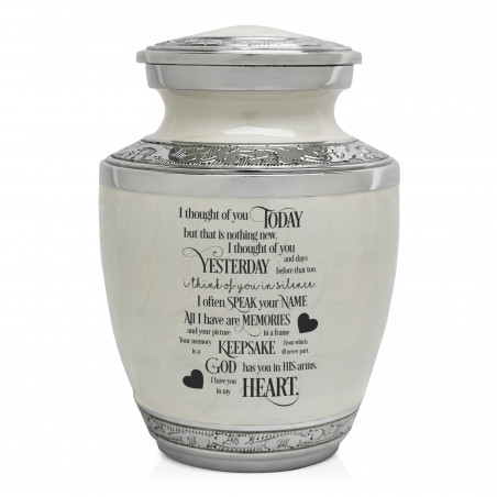 I Thought Of You Today Sharing Urn - Radiant White