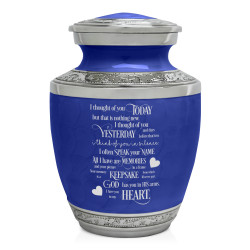 I Thought Of You Today Sharing Urn - Royal Blue