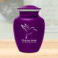 Hummingbird Sharing Urn - Purple Luster