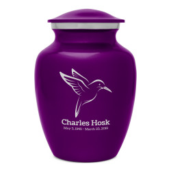 Hummingbird Sharing Urn - Purple Luster