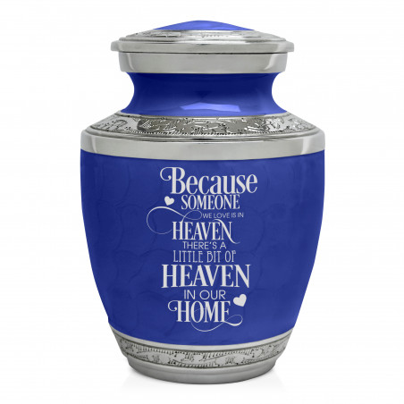 Heaven In Our Home Sharing Urn - Royal Blue