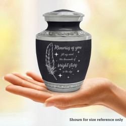 Memories Of You - Bright Stars Sharing Urn - Ebony Black