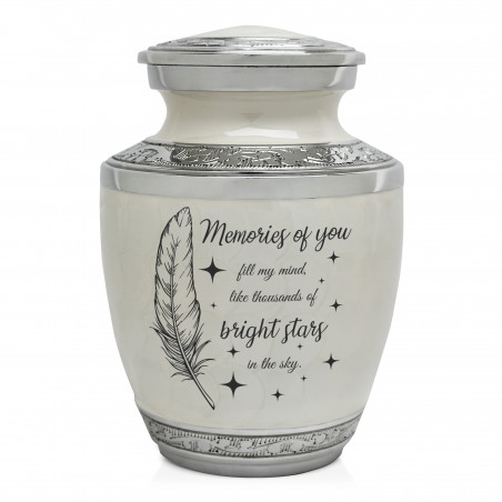 Memories Of You - Bright Stars Sharing Urn - Radiant White