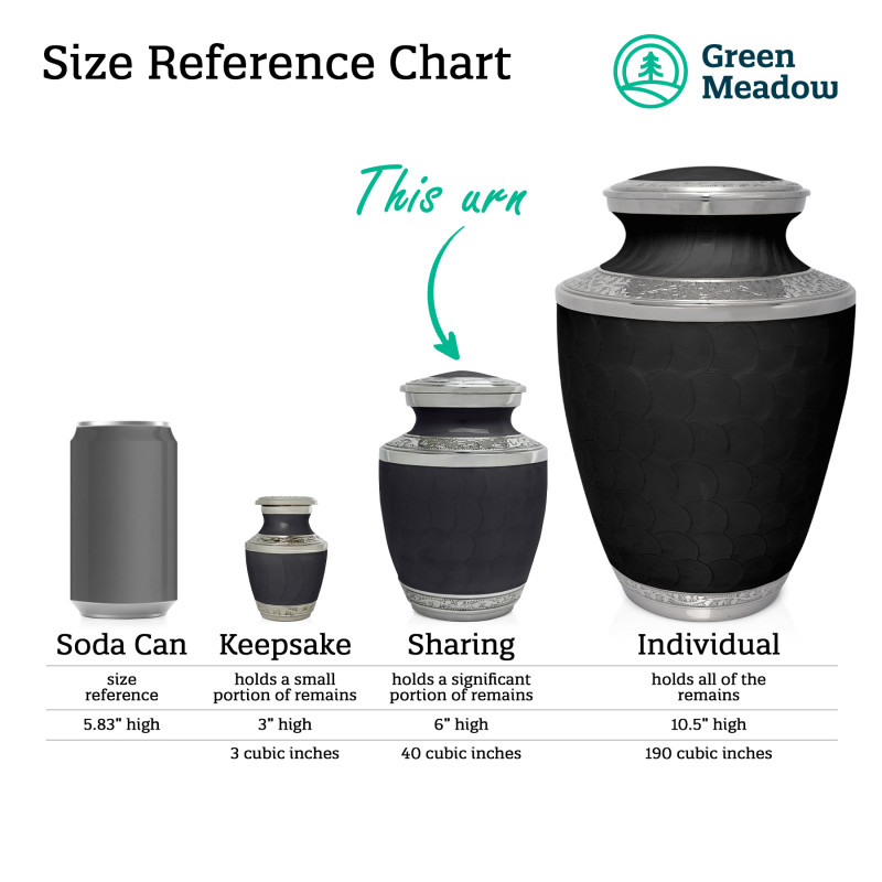 Irish Blessing Sharing Urn - Ebony Black