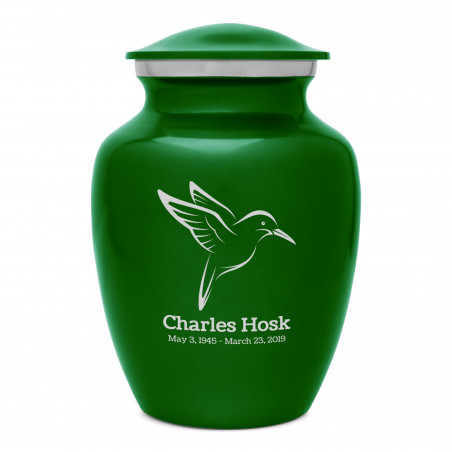 Hummingbird Sharing Urn - Shamrock Green