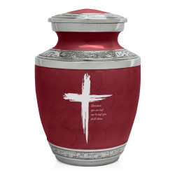Dust to Dust Cross Sharing Urn - Rose Red