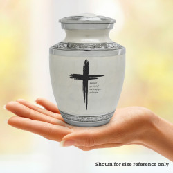 Dust to Dust Cross Sharing Urn - Radiant White