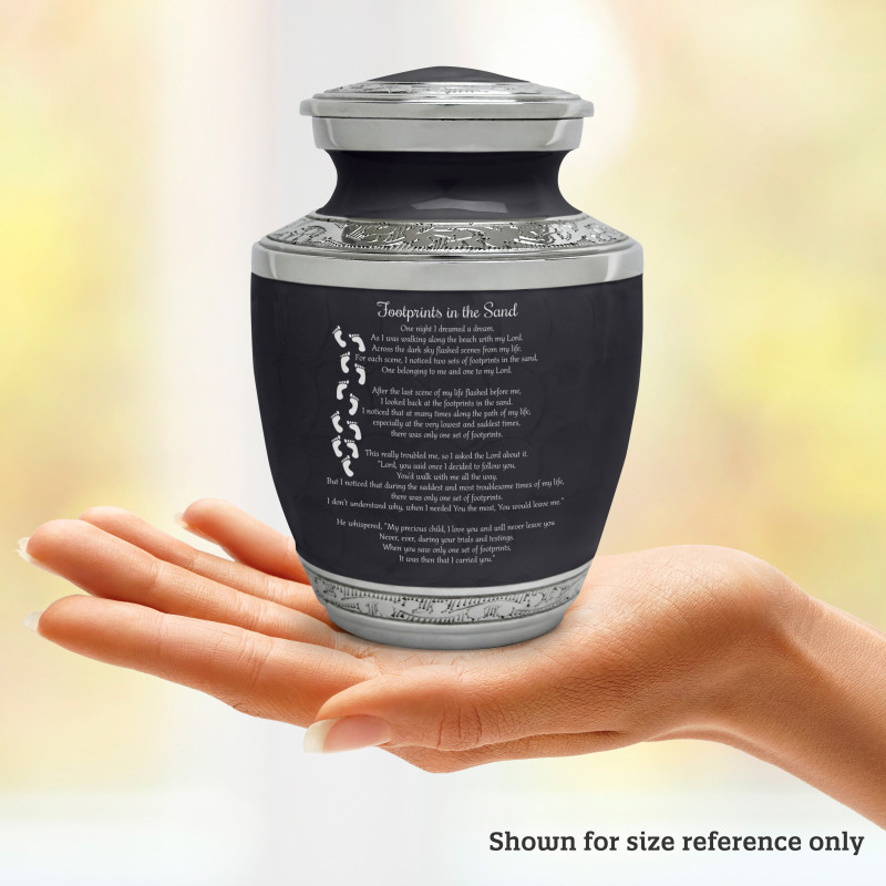 I Carried You Sharing Urn - Ebony Black