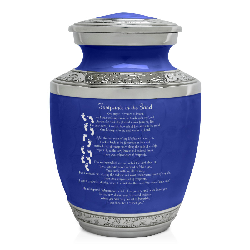 I Carried You Sharing Urn - Royal Blue