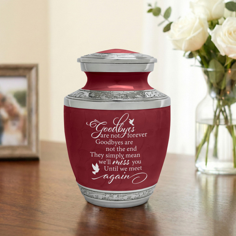 Goodbyes Are Not Forever Sharing Urn - Rose Red