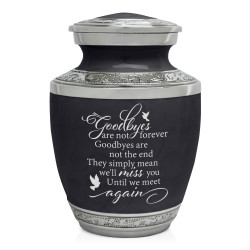 Goodbyes Are Not Forever Sharing Urn - Ebony Black