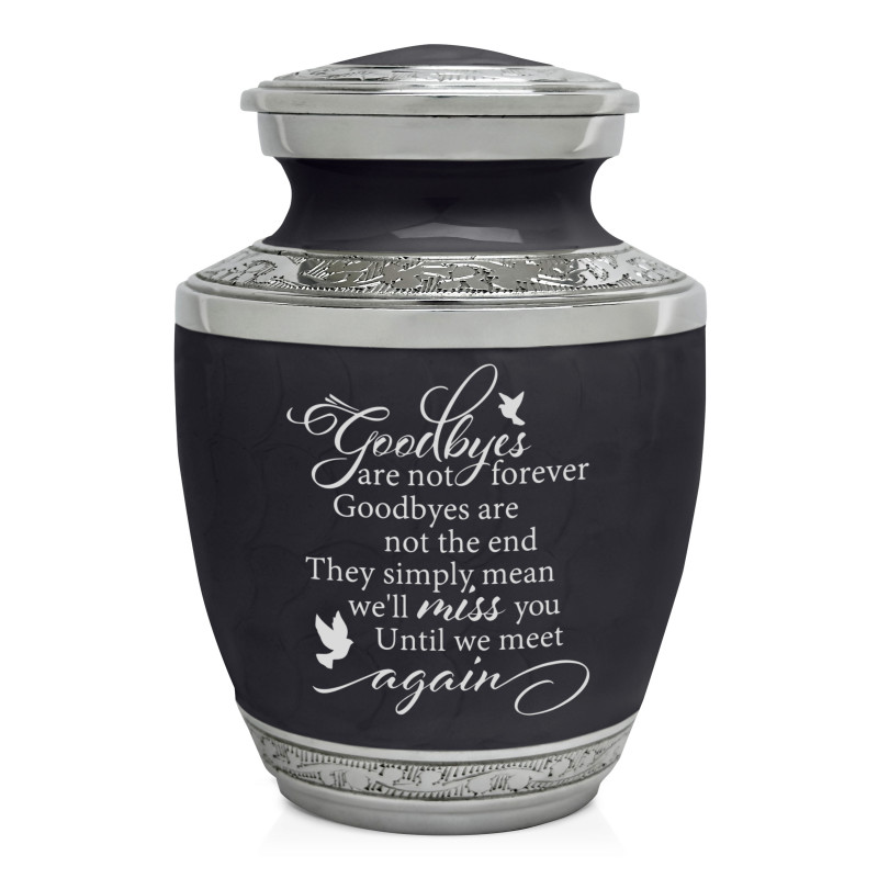 Goodbyes Are Not Forever Sharing Urn - Ebony Black