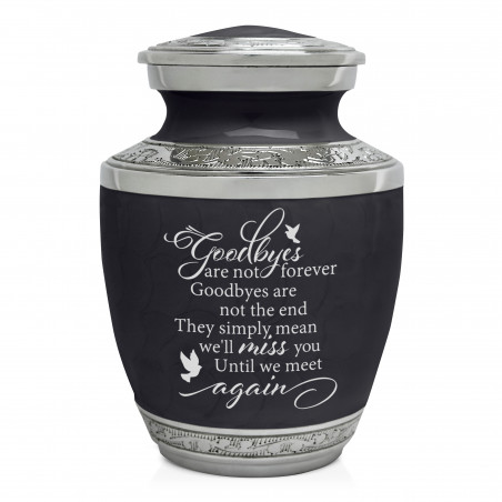 Goodbyes Are Not Forever Sharing Urn - Ebony Black