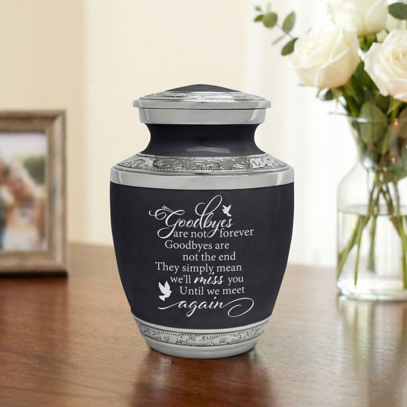 Goodbyes Are Not Forever Sharing Urn - Ebony Black