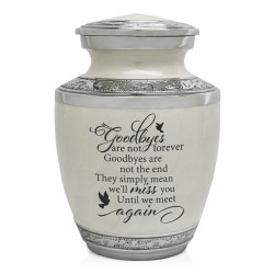 Goodbyes Are Not Forever Sharing Urn - Radiant White
