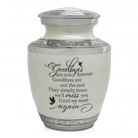 Goodbyes Are Not Forever Sharing Urn - Radiant White