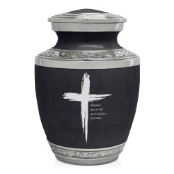 Dust to Dust Cross Sharing Urn - Ebony Black