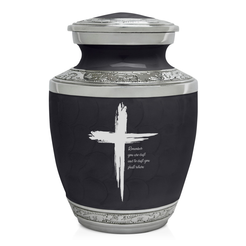 Dust to Dust Cross Sharing Urn - Ebony Black