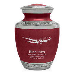 Commercial Airplane Sharing Urn - Rose Red