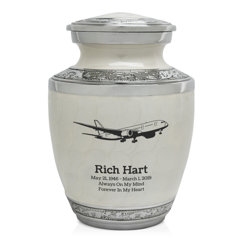 Commercial Airplane Sharing Urn - Radiant White