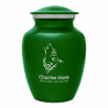 Wolf Sharing Urn - Shamrock Green