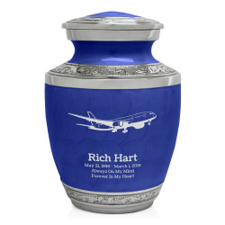 Commercial Airplane Sharing Urn - Royal Blue