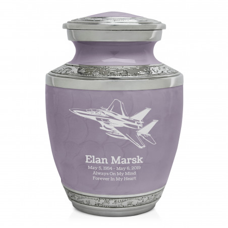Fighter Jet Plane Sharing Urn - Regal Purple