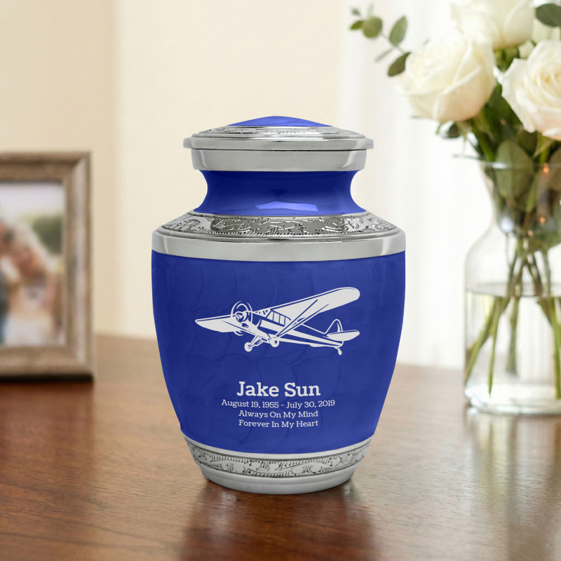 Airplane II Sharing Urn - Royal Blue