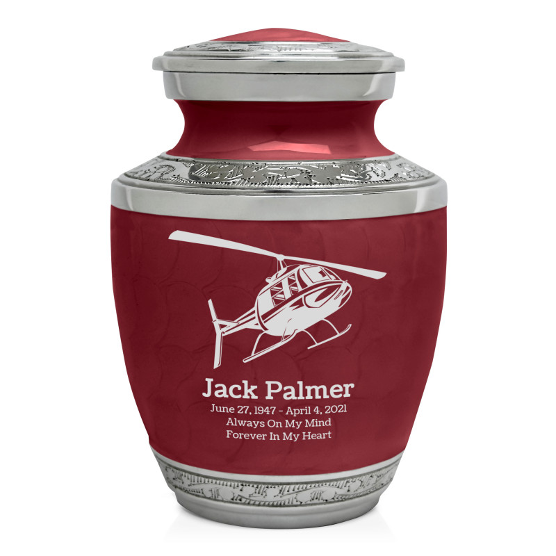 Helicopter Sharing Urn - Rose Red