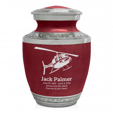 Helicopter Sharing Urn - Rose Red