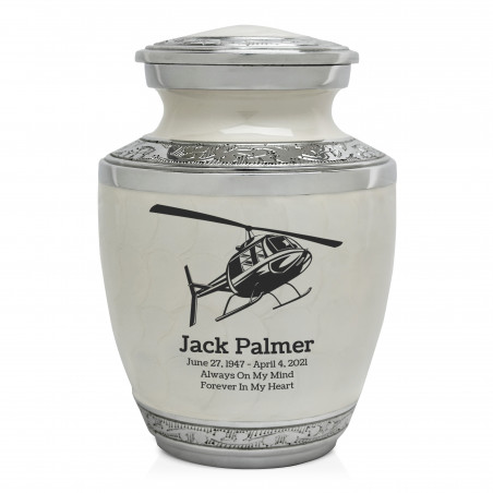 Helicopter Sharing Urn - Radiant White