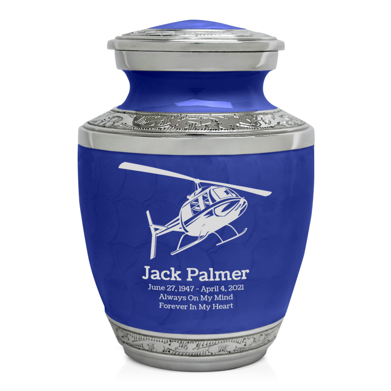 Helicopter Sharing Urn - Royal Blue