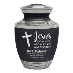 Jesus Took The Wheel Sharing Urn - Ebony Black