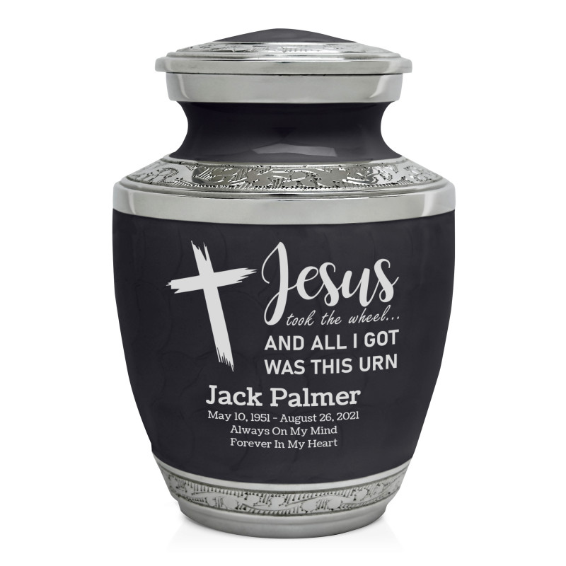 Jesus Took The Wheel Sharing Urn - Ebony Black