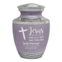 Jesus Took The Wheel Sharing Urn - Regal Purple
