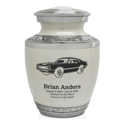 Muscle Car II Sharing Urn - Radiant White