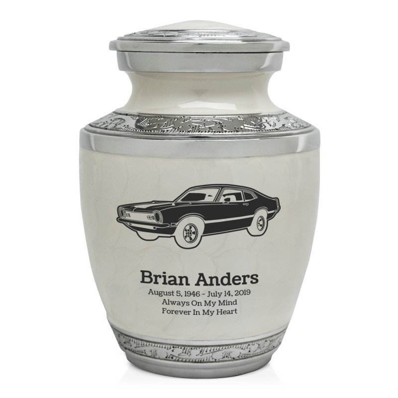 Muscle Car II Sharing Urn - Radiant White