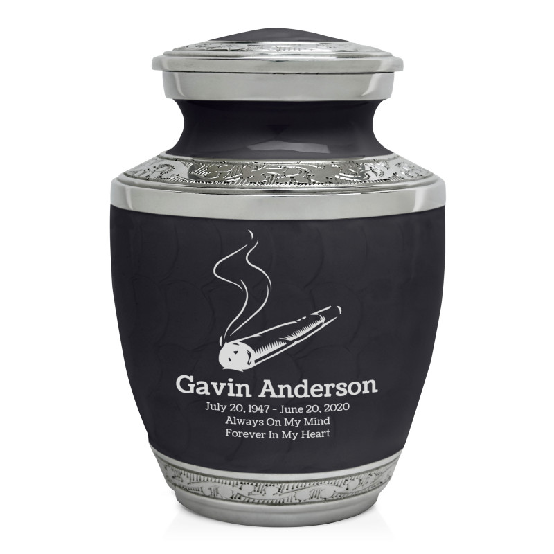 Marijuana Joint Sharing Urn - Ebony Black