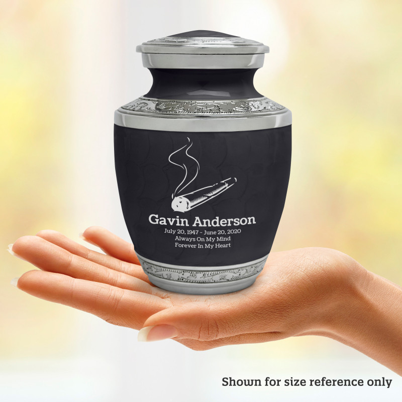 Marijuana Joint Sharing Urn - Ebony Black
