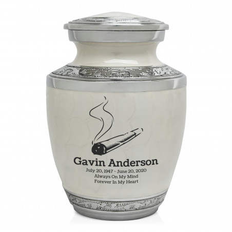 Marijuana Joint Sharing Urn - Radiant White