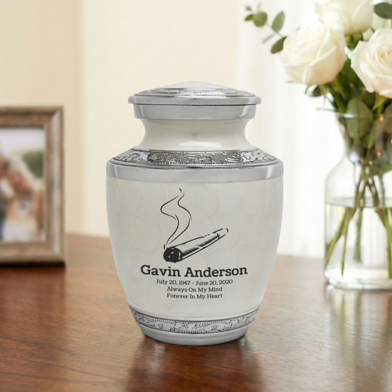 Marijuana Joint Sharing Urn - Radiant White