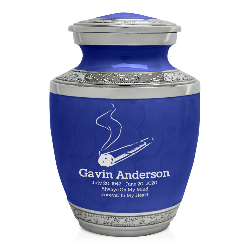 Marijuana Joint Sharing Urn - Royal Blue