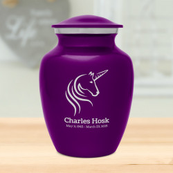 Unicorn Sharing Urn - Purple Luster