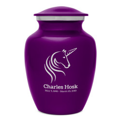 Unicorn Sharing Urn - Purple Luster