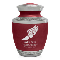 Running - Winged Foot Sharing Urn - Rose Red