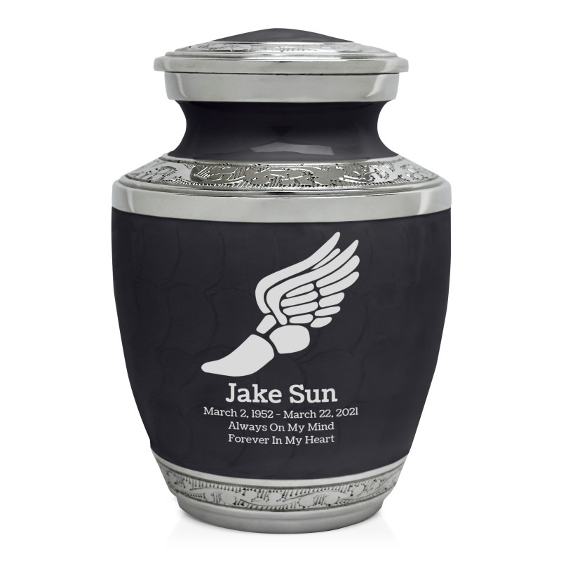 Running - Winged Foot Sharing Urn - Ebony Black