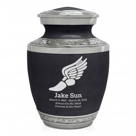 Running - Winged Foot Sharing Urn - Ebony Black