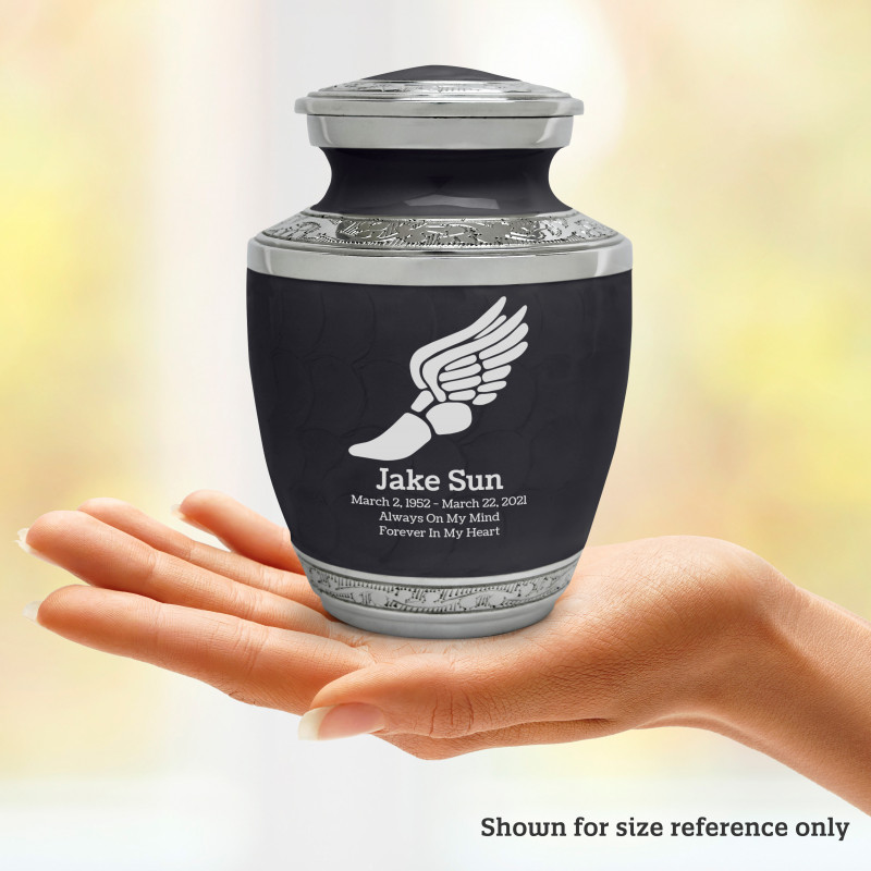 Running - Winged Foot Sharing Urn - Ebony Black